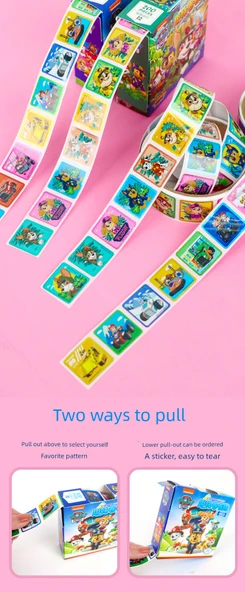 Paw Patrol Çocuklar Çıkartma Rulosu - Cesur Görev - 200 Adet - Resim 11