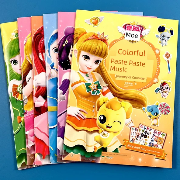 Prenses Kostümü Çıkartma Kitabı - Renkli Çıkartmalar Aşk Yolculuğu - 7