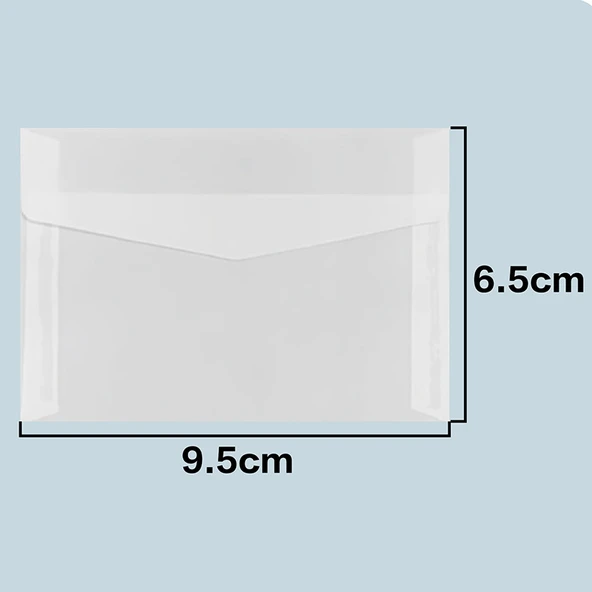 Şeffaf Kağıt Mini Zarf - 9.5x6.5 cm