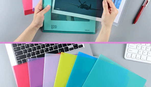 Dört Katmanlı Üç Hücreli L Klasör - 10 Karışık Renk - Resim 9