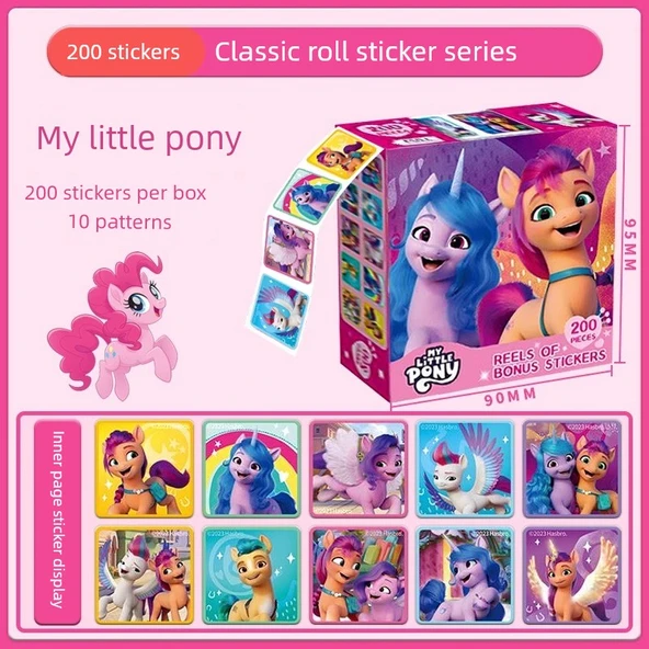 Pony Polly Çocuklar Çıkartma Rulosu - 200 Adet