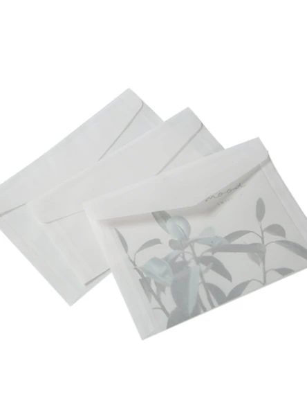 Şeffaf Kağıt Mini Zarf - 18x8 cm - 6