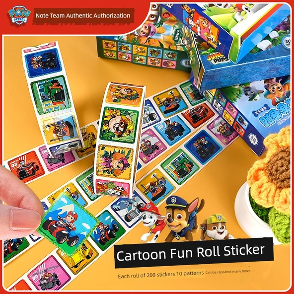 Paw Patrol Çocuklar Çıkartma Rulosu - Cesur Görev - 200 Adet - Resim 3