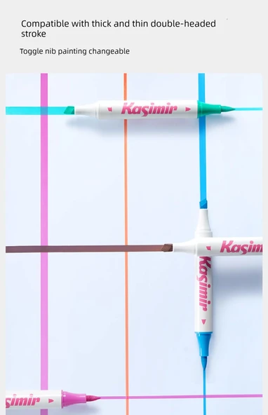 Çift Uçlu Akrilik Marker Kalem Seti - 48 Renk - 8