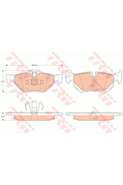 Arka Fren Balatası Bmw 1 E81 E87 E88 3 E90 E91 E92 X1 E84