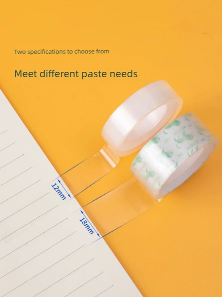 Şeffaf Kırtasiye Bandı - 18mm Genişlik 10m Uzunluk 6 Rulo - Resim 3