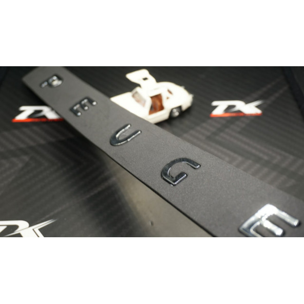 Peugeot Yeni Nesil Bagaj 3M 3D Krom ABS Uzun Logo Amblem - Resim 3