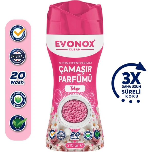 Evonox Clean Granül Çamaşır Parfümü & Çamaşır Yumuşatıcı Tokyo 210 gr