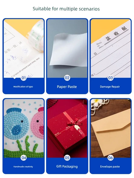 Şeffaf Kırtasiye Bandı - 18mm Genişlik 10m Uzunluk 6 Rulo - Resim 6