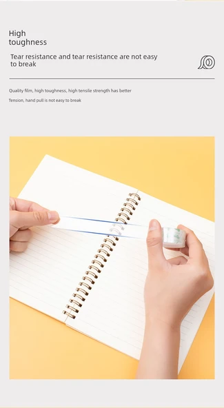 Şeffaf Kırtasiye Bandı - 18mm Genişlik 10m Uzunluk 6 Rulo - Resim 9