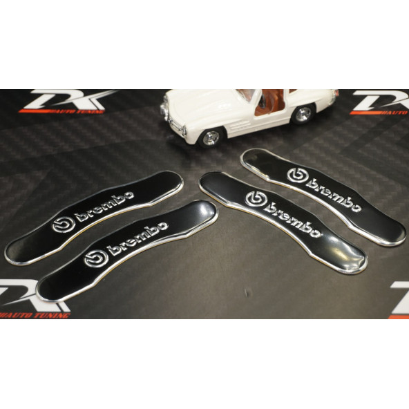 Brembo Logo Kaliper Üstü 3M 3D Metal Logo Arma Amblem Seti - 4