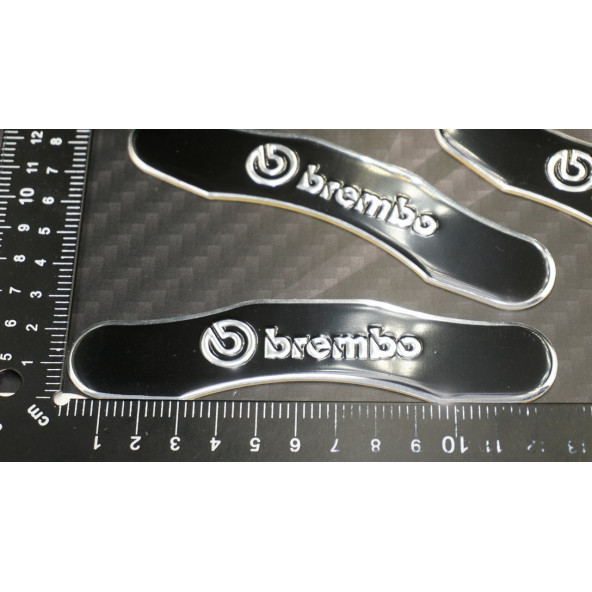 Brembo Logo Kaliper Üstü 3M 3D Metal Logo Arma Amblem Seti - 6