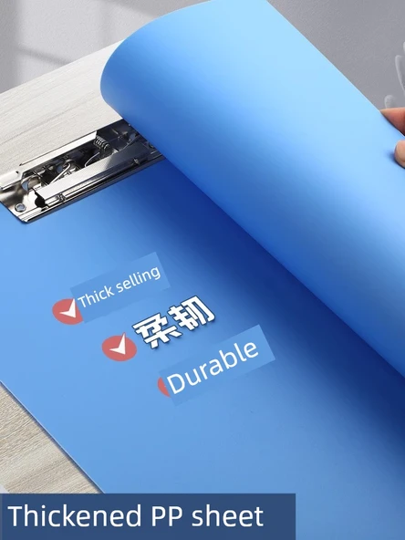 A4 Ofis Dosyası - 3'lü Çift Klips Siyah - Resim 5