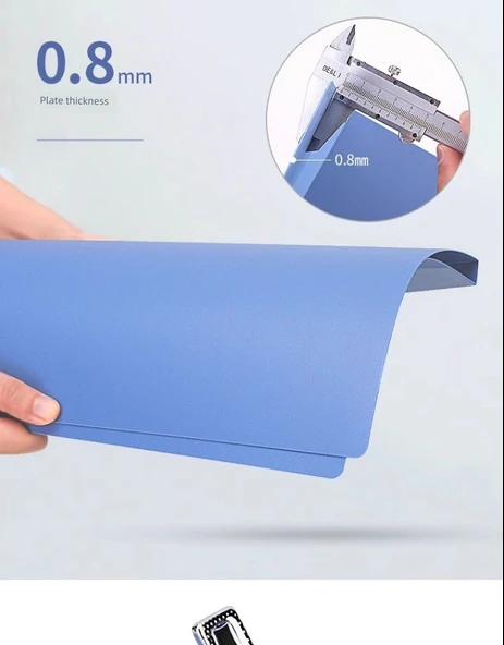 A4 Ofis Dosyası - 3'lü Çift Klips Siyah - Resim 12