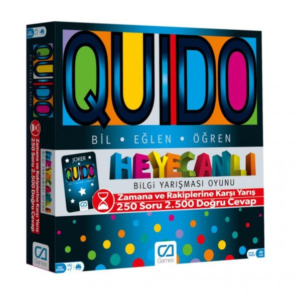 Ca Games Eğitici-Quıdo Board Game Kutu Oyunu CA.5046