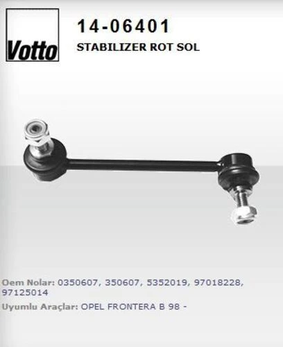 VOTTO 14-06401 STABİLİZER Z ROTU SOL FRONTERA B 98- ürün görseli 1