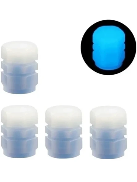 Foren Gece Parlayan Mavi Fosforlu Sibop Kapağı Seti - 4 Adet - 5