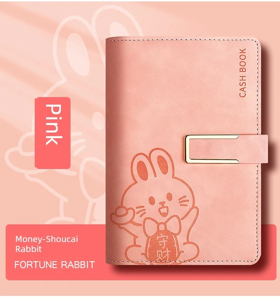 A6 Aile Finans Defteri - Pembe (Para Tasarrufu Tavşanı) - 5