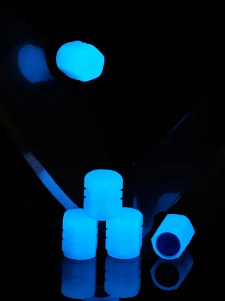 Foren Gece Parlayan Mavi Fosforlu Sibop Kapağı Seti - 4 Adet - 3