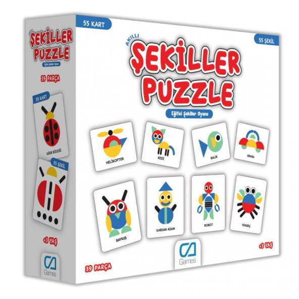 Ca Games Akıllı Şekiller Puzzle 55 Şekil CA.5114