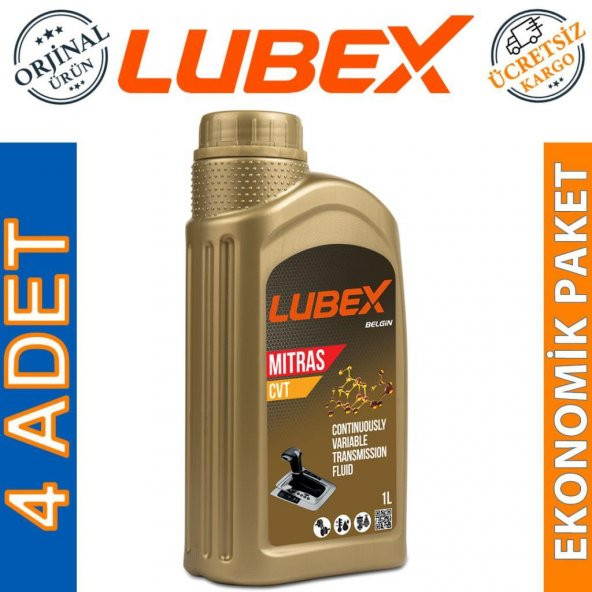 Lubex Mitras CVT 1 Lt Otomatik CVT Şanzıman Yağı (4 Adet)