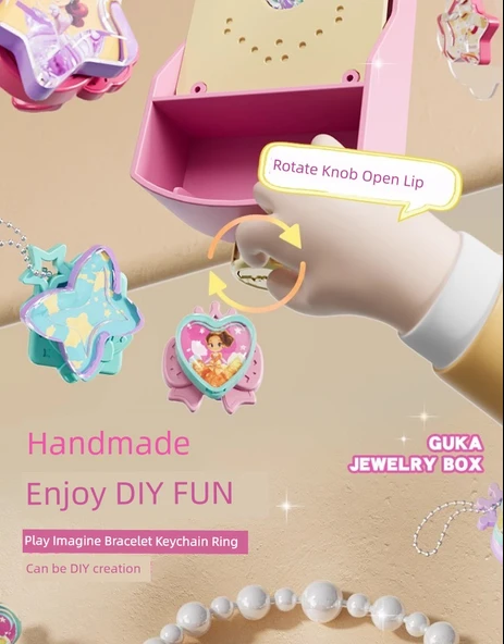 Kızlar Sihirli Çıkartma Kitabı DIY Elbise Yapma Makinesi - Pembe Geliştirilmiş Set - 195 Parça - 11