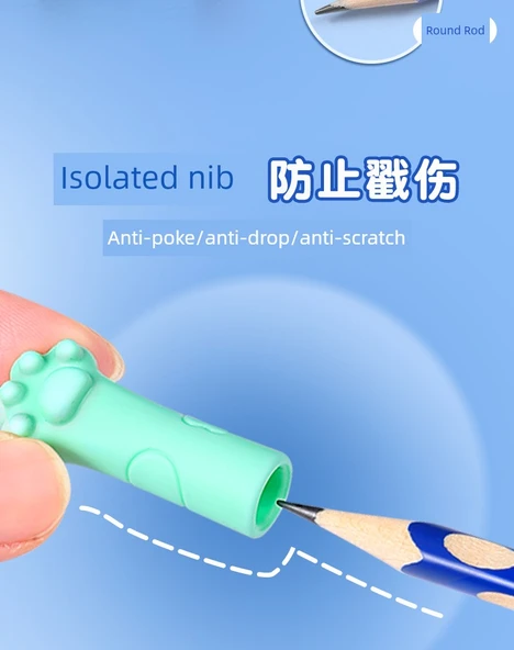 Silikon Kalem Ucu Uzatıcı Koruyucu Kapağı - [30 Paket] Karikatür / Yumuşak Silikon - Resim 12