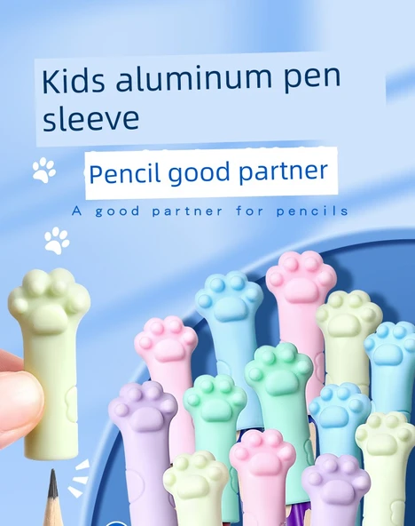 Silikon Kalem Ucu Uzatıcı Koruyucu Kapağı - [30 Paket] Karikatür / Yumuşak Silikon - Resim 7