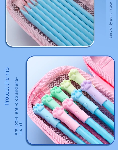 Silikon Kalem Ucu Uzatıcı Koruyucu Kapağı - [30 Paket] Karikatür / Yumuşak Silikon - Resim 9