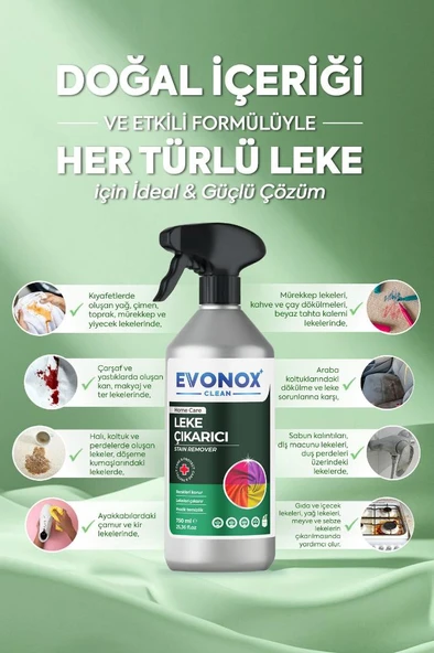 Evonox Clean Çok Amaçlı Ultra Güçlü Leke Çıkarıcı Sprey - 4