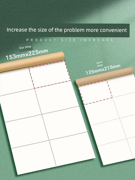 Kalınlaştırılmış Kağıt Defteri - 3 Kopya Bölümlü 150 Sayfa 300 Sayfa - Resim 11
