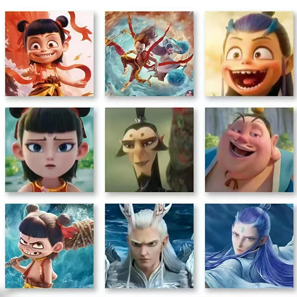 Nezha AO C Anime Günlük Çıkartmaları - 2000 Sayfa - Resim 3