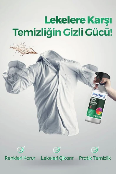 Evonox Clean Çok Amaçlı Ultra Güçlü Leke Çıkarıcı Sprey - 3