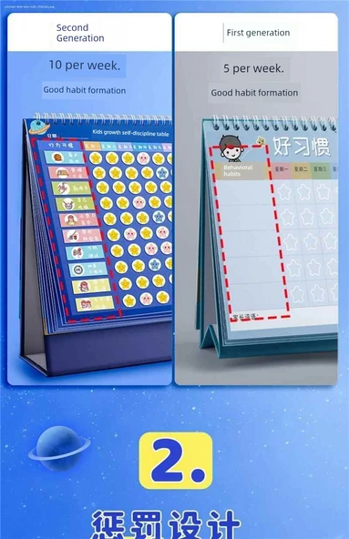 Çocuklar İçin Ödül Tablosu Çıkartmaları - Pembe - 10'lu - Yarı Yıl - Resim 10