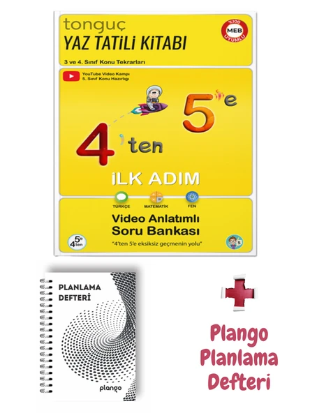 4'ten 5'e Hazırlık Kitabı - Siyah Girdap Planlama Defteri - Tonguç Yayınları