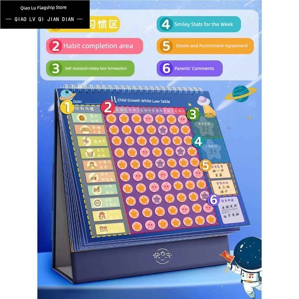 Çocuklar İçin Ödül Tablosu Çıkartmaları - Pembe - 10'lu - Yarı Yıl - Resim 4