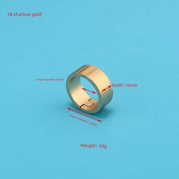 Metal Takvim Klasör Halkaları - Açık Altın 20mm İç Çap 10mm Genişlik (20 Paket)