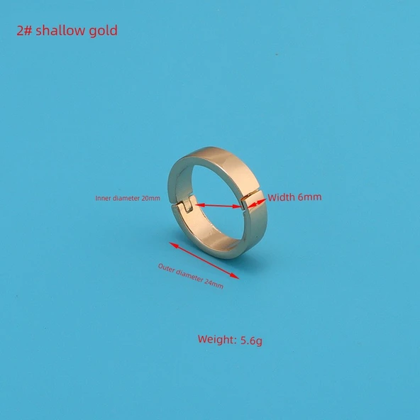 Metal Takvim Klasör Halkaları - Dummy Altın 20mm İç Çap 6mm Genişlik (20 Paket)