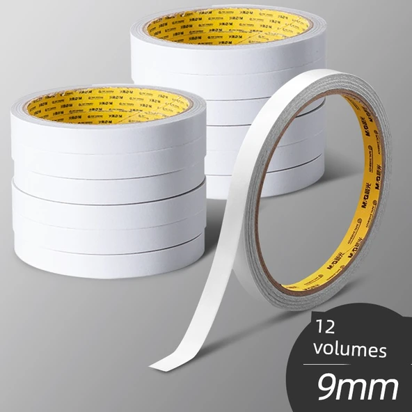 Çift Taraflı Yapışkan Bant - 9mm * 10y [12 Rulo]