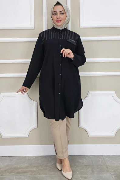KADIN HAKİM YAKA TESETTÜR GÖMLEK - 4