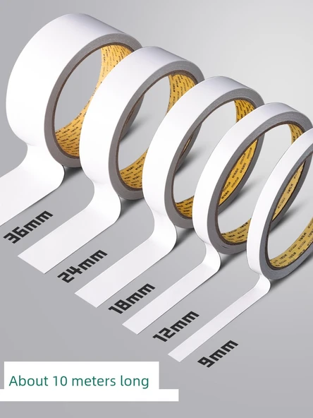 Çift Taraflı Yapışkan Bant - Orta Set 6 Rulo (12mm + 18mm + 24mm 2 Rulo Her Biri) - 4