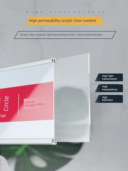 Alüminyum Alaşımlı Ofis Personeli İsim Kartı - 10x20cm - 3