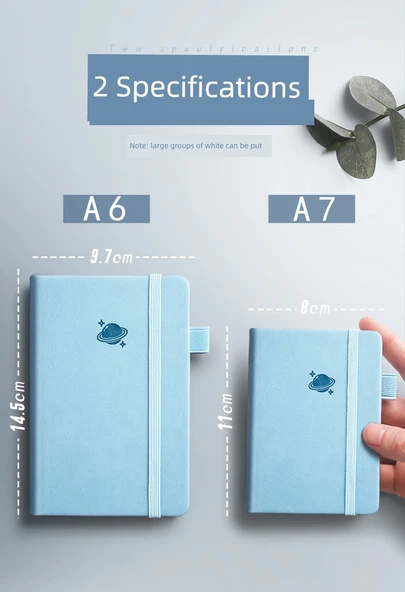 A7 Mini İngilizce Defter - Açık Mor [2 Paket] - Cep Kalemli - 12