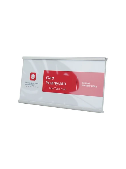 Alüminyum Alaşımlı Ofis Personeli İsim Kartı - 7.5x20cm - 5