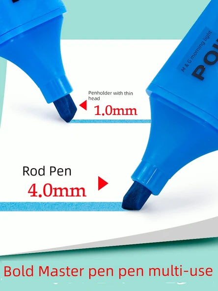 Yüksek Aydınlatıcı Kalem Seti - [Ninja] Mini Küçük Boy/6 Renk - Resim 3