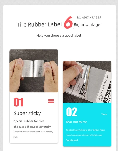 Yüksek Yapışkanlı Lastik Etiketi - 70x30mm - 1000 Adet Bakır Plaka - Resim 11