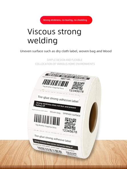 Yüksek Yapışkanlı Lastik Etiketi - 70x30mm - 1000 Adet Bakır Plaka - Resim 3