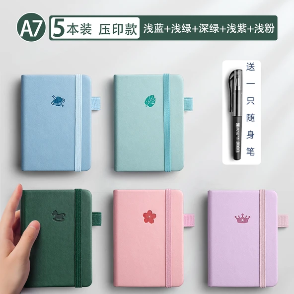 A7 Mini İngilizce Defter - Tam Set [5 Paket] - Cep Kalemli