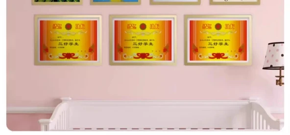 Mıknatıslı A4 Kağıt Dosya Sergileme Çerçevesi - A6 Altın Buzlu - Resim 8