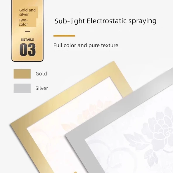 Mıknatıslı A4 Kağıt Dosya Sergileme Çerçevesi - A6 Altın Buzlu - Resim 3